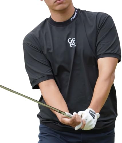 Amazon.co.jp: ゴルフフリークス GOLF FREAKS ロゴモックネックシャツ